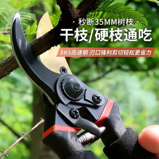 SK5 powerful gardening shears imported from Germany, stainless steel labor-saving pruning shears for thick branches of fruit trees (high-quality model in the main picture) upgraded hand guard (enhanced hardening process)