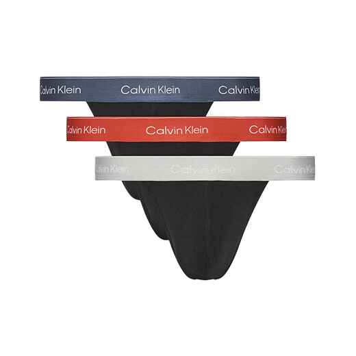 Calvin Klein men's thong three-pack LV00NB4386 VQO black/black/black XL