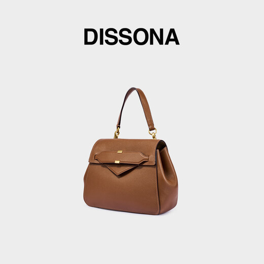 Dissona 2025 Autumn and Winter New Letter Series Sobre Bag Soft Wide Camisequero de un solo hombro Crossbody Bag Small-Dark (Precio de la etiqueta: 2598)