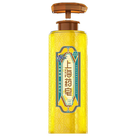 Shanghai Medicated Soap Gentian Sulfur Skin Clearing Liquid Soap 620g Anti-acne, Oil Removal, Acne Skin, Men and Women Bathing, Bathing and Face Washing