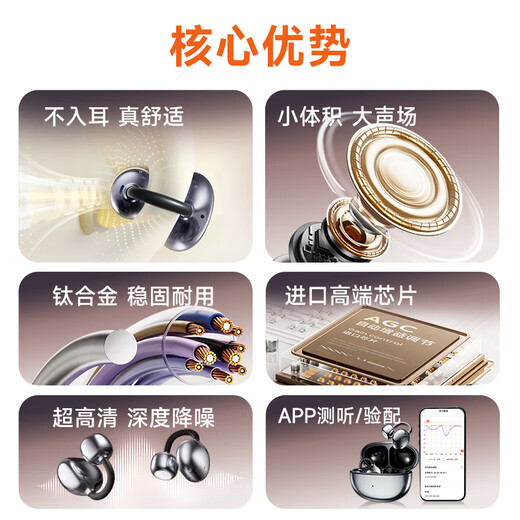 Future guest (vlk) hearing aid for the elderly with severe deafness, special bone conduction concept ear clip hearing aid TC1600-P18