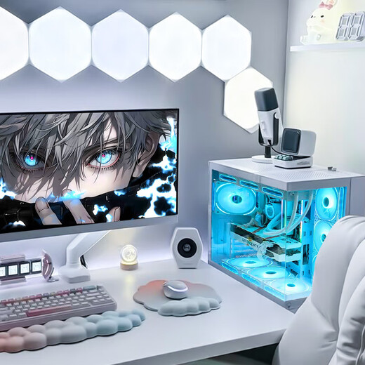 Yeston AMD Ruilong 7500F/9600X/9700X desktop assembly computer host RTX5060Ti Delta tile game live broadcast design rendering DIY complete machine configuration one R5 7500F丨RTX3050 efficient game