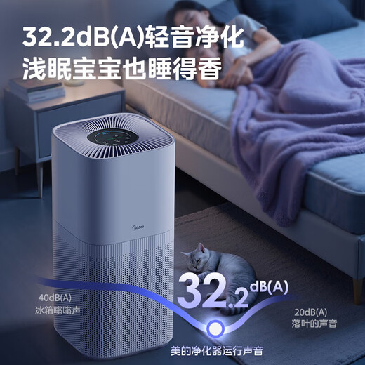 Midea Maternal and Infant Certification Forest Home Air Purifier Household formaldehyde removal, sterilization, odor removal, allergen removal, pet cat hair-absorbing air sterilizer, new maternal and infant grade P500 Pro