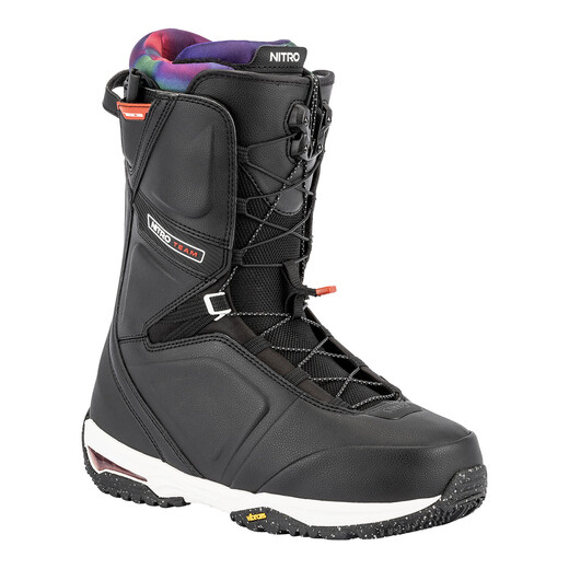 NITRO Snowshoes TEAM Snowboard Shoes 2526 Men's All-Purpose Warm Ski and Slide Snowboard Boots TEAM TLS Black - Tie-Dye Liner 41 (Inner Length 270mm)