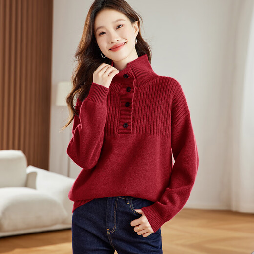 Shexi (Srcr) 440g thickened cashmere high-quality loose woolen sweater for women to wear autumn and winter knitted base sweater