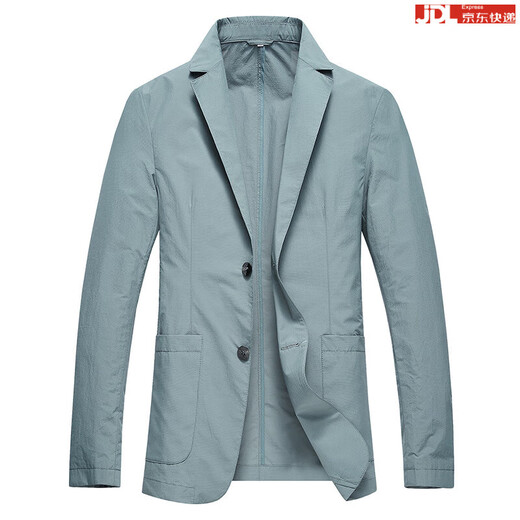 BOSS Men's Spring and Summer Single Layer Thin Suit Top No-Iron Anti-Wrinkle Men's Casual Suit Jacket Single Suit Bean Green 3XL 190