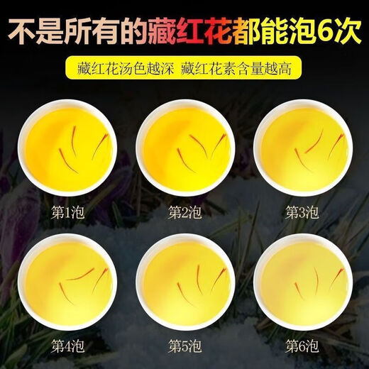 【送妈妈女友礼物首选】西藏藏红花正宗长丝养生泡水泡酒礼盒装 藏红花木盒5克装