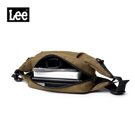 
LEE2025 new crossbody bag men's trendy breast bag girls casual shoulder bag cycling outdoor shoulder bag commuting apricot color