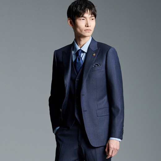 
Announcement bird suit men's autumn style men's business formal suit fashionable urban suit trousers suit men's blue floral yarn base inlaid with brown stripes 48 B (175/100) /Please note the waistline or pants