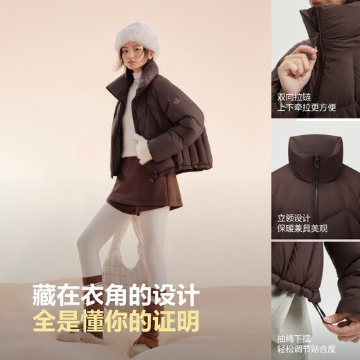 Bosideng 25-year-old down jacket for women winter 90 velvet thickened stand collar loose short casual thickened warm jacket