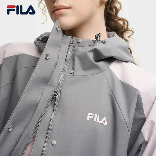Fila Offizielle Frauenwebende Jacke 2025 Herbst Fashion Casual Lose Block mit Kapuze mit Kapuze mit Kapuze
