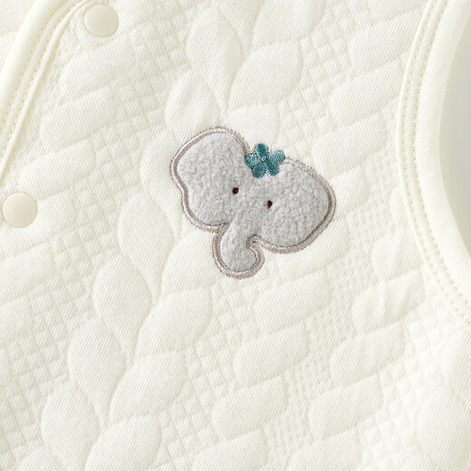 Tongtai (TONGTAI) baby vest autumn and winter pure cotton warm baby clothes vest vest vest vest going out top off-white 100cm