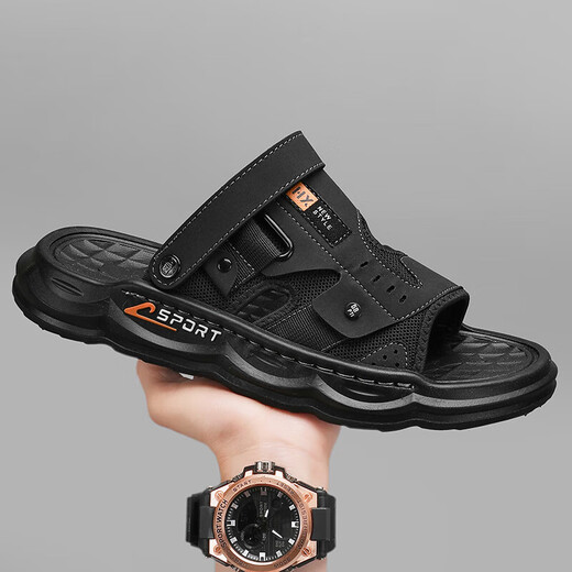 [Ventas directas del fabricante] zapatillas para hombres para ropa de verano para el uso antideslizante, anti-dolores y apestoso, conducción deportiva, playa especial de doble propósito, gris 43