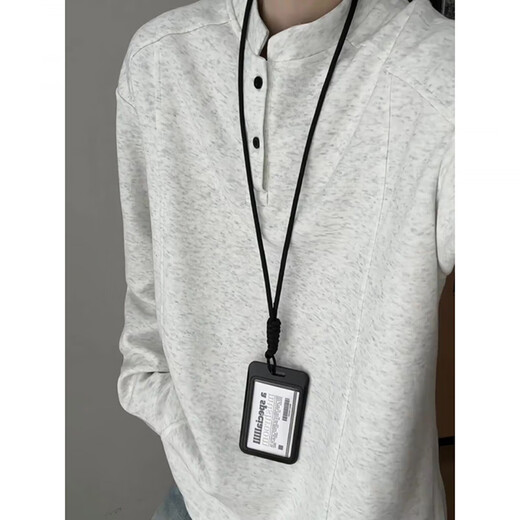 XUANSENTU white and gray Henry collar long-sleeved polo shirt for men, autumn and winter style right shoulder sweatshirt, American style inner layering shirt, trendy white gray upgraded version 95% users choose L