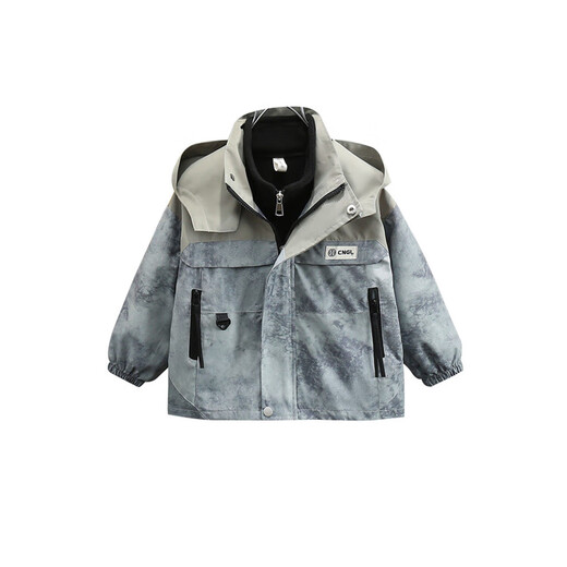 G.DUCKKIDS little yellow duck children's clothing children's jacket three-in-one detachable spring, autumn and winter boys' coat windproof warm jacket navy blue single jacket 90 size 1~2 years old 80-90cm