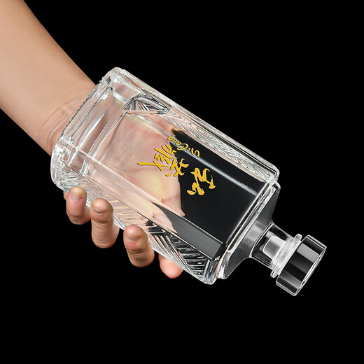 Wanzui wind glass empty wine bottle, food-grade glass, home-made lead-free wine bottle, sealed wine jar, 1500 liters (no sticker) 3Jin Jin equals 0.5kg