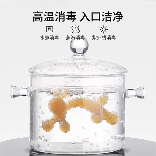 Qi Meng Lion baby soothing molar stick baby teether newborn silicone teether nano silver portable set nano silver deer + storage box + anti-chain