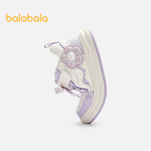 Balabala children's shoes children's sneakers girls sports shoes white shoes 2025 autumn and winter casual shoes sweet plus velvet