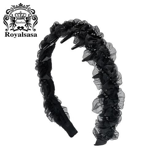 Royal sasa royal salsa silk yarn headband large teeth non-slip high skull fairy headband hairpin fluffy hair volume headwear for women