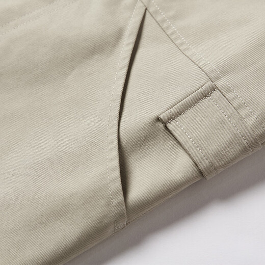 Xiangying Bain Style Khaki Windbreaker pour les femmes 2025 AUTOMNE NOUVEAU BRITAINE SPLICE SPLICE MIDE LONGE LANGE VETULE CONSUDANTE KHAKI S 155 / 80A / 85-95JIN [Jin est égal à 0,5 kg]