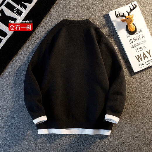 Kazuki Kuraishi marque tendance en V V laine en vaine cardigan tricot printemps et de style automne galeries masculines lafayette lettre couple de luxe légère veste tendance pull noir xl