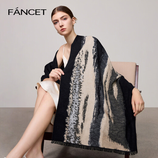 Fancet 100% Seide gebürstete Schal für Frauen im Herbst und Winter High-End Mulberry Seidenschalm Warm Schal Mid-Autumn Festival Geschenkbox