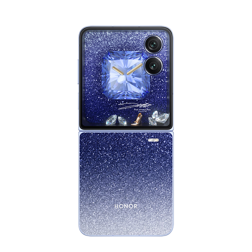 Honor Magic V Flip2 high-end model, small folding screen, AI 200 million photo selfie, 5500mAh Qinghai Lake battery, 16+1T Dreamweaver Blue, photo taking, 5G mobile phone