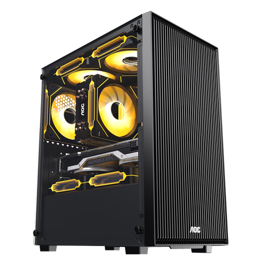 Navigator/AOC i5 9400F/11400F/RTX3060/4050 game e-sports office design chicken desktop computer host DIY assembly computer complete set computer host + monitor set of four i5 9400F丨16G丨3050 6G