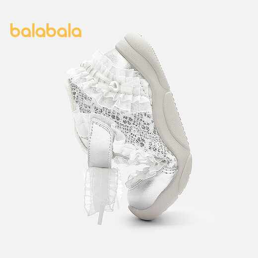 Balabala Children's Toddler Shoes Girls Baby Shoes Plus Velvet 2025 Autumn and Winter Tide Warm Sports Shoes 208425145010