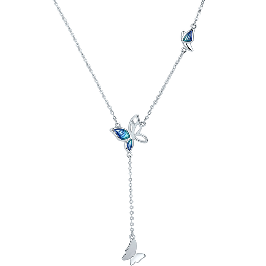Saturday Fudiewu PT950 platinum necklace butterfly B0610965 about 2.98g 40+5cm birthday gift