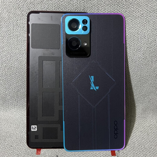 Suitable for 7 original factory disassembly 6 back cover 5 original glass back shell frosted 9 mobile phone battery cover reno7 Starry Night Black without frame 9 disassembly