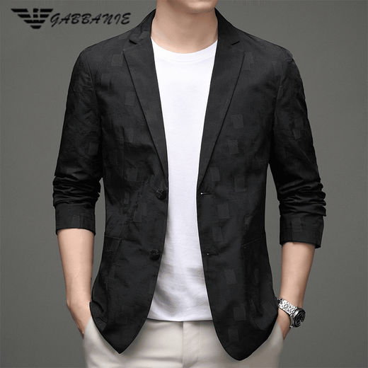 FALAMONE Autumn Thin Armani Casual Suit Men's New Casual Men's Single Jacket Small Suit Blue M 170