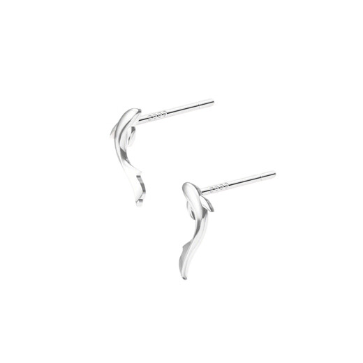 Xinshe 999 pure silver small fish and koi earrings for women, non-allergenic mini earrings, pure white earrings, 2025 new earrings, a pair of 999 pure silver, small fish and koi earrings