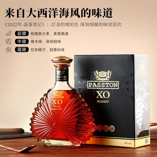 PASSTON French XO brandy 40 grados 700 ml botella individual de licores vino original vino extranjero importado 20 años caja de regalo