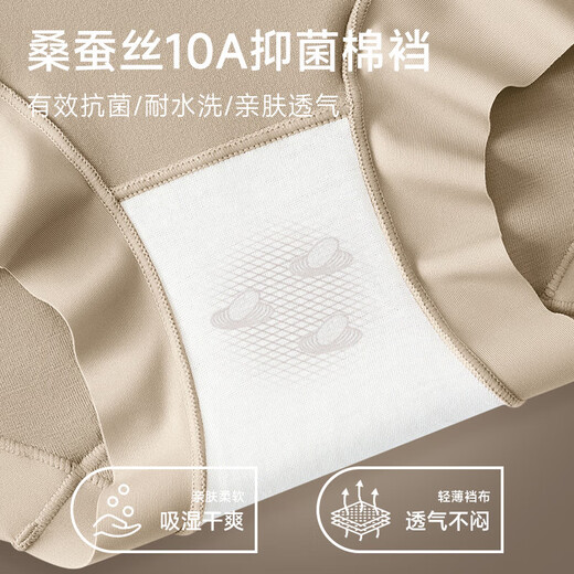 High-waisted belly-controlling women's underwear, women's postpartum buttocks shaping, shrinking belly, large size, new antibacterial boxer shorts, slimming buttocks/anti-pinching, random color, 3 pieces L (105-125Jin Jin is equal to 0.5kg)