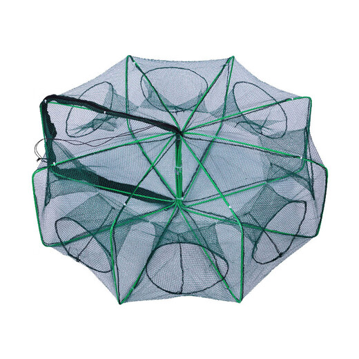 Beginner's fishing net, fish and shrimp cage, ground net, lobster net, fish and shrimp cage, fish net, shovel, rake, hoe, sea catching tool, fishing cage 8 holes