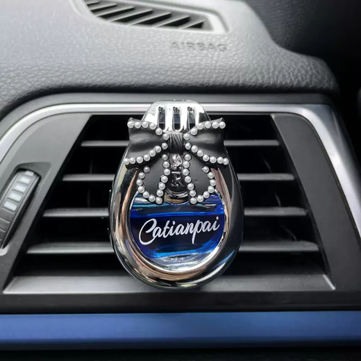 Yusenyi Car Aromatherapy Perfume Air Conditioning Vent Decoration Long-lasting Fragrance Car Deodorizing Interior Supplies Ornaments for Men and Women Water Drop Aromatherapy (Ocean Smell) Black Butterfly 1g