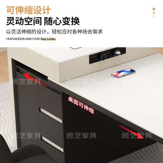 Gu Yi slate island table integrated household small apartment modern simple retractable multi-functional tea and dining table single island table flat model 1.6 meters tabletop fixed socket