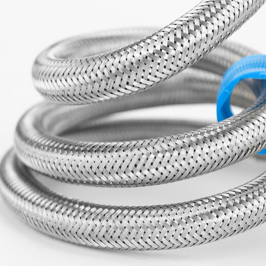 Hasdick 304 stainless steel braided pipe metal connecting water pipe 4 points 80cm (with wrench) HK-5114