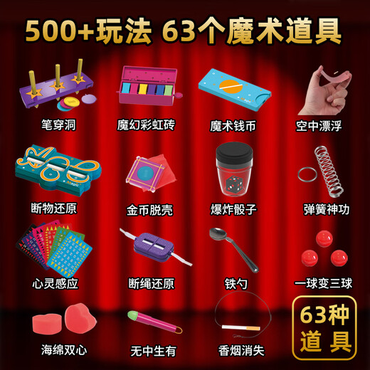 Internet celebrity magic children's toy puzzle 3 to 6 years old girls 10 years old and above children's play house Children's Day gift Surprise magic 33 props丨350+ ways to play 3