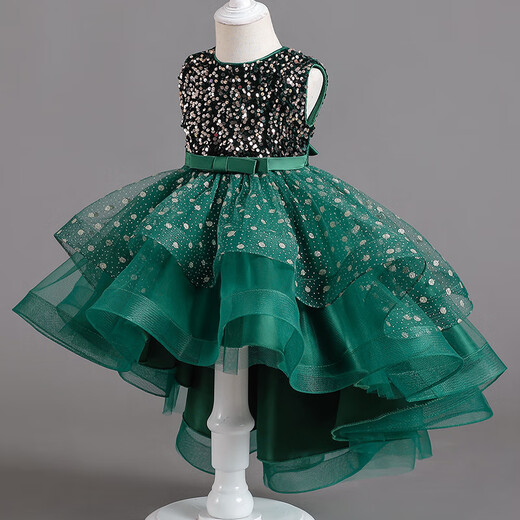 Vestido de cola hinchado de verano de la princesa Yu Yu 3-14 años