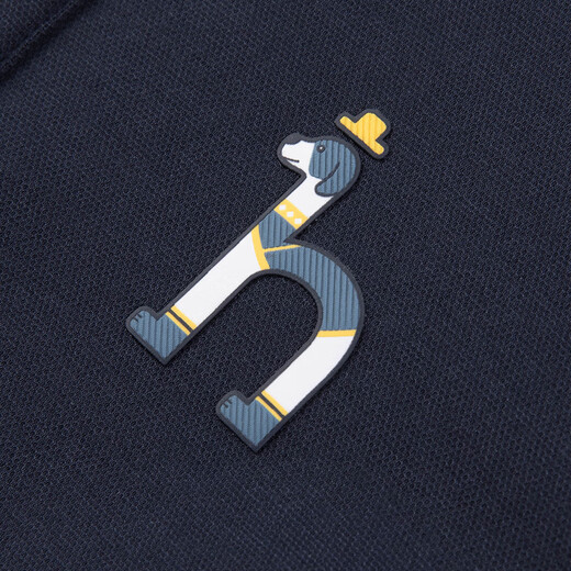 HAZZYS children's clothing boys and girls POLO shirt autumn new lapel casual long-sleeved T-shirt navy 130