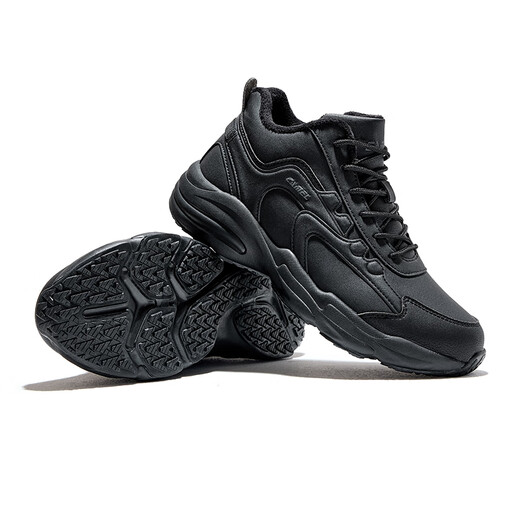 Camel (CAMEL) Lingfeng 2.0 plus velvet mid-high top casual men's warm and waterproof outdoor hiking versatile shoes 2025 autumn and winter new style K15C363048, black/dark gray, men's 42