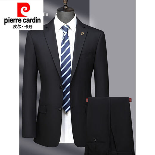 Pierre Cardin high-end worsted wool suit for men, high-end business middle-aged men's formal wear, father's ironing-free suit, wedding suit, gray MY7013 style rear slit containing 70% wool, size L 175, recommended 130Jin Jin is equal to 0.5kg -140Jin Jin is equal to 0.5kg