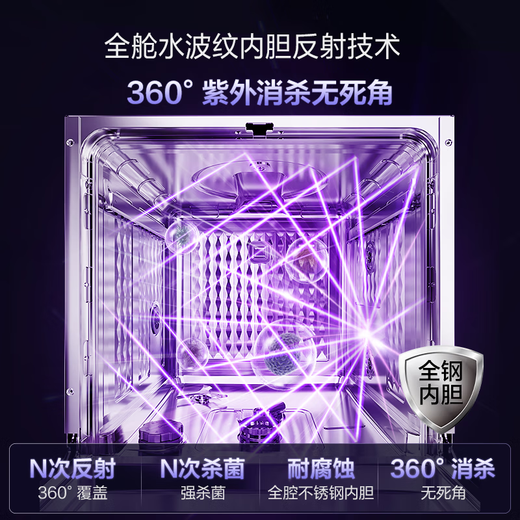 Robam G1mini built-in dishwasher, state-subsidized stove, frequency conversion, 15 sets, 640 height, full kitchen installation, UV disinfection, independent drying, B33X, 15 sets of dishwasher