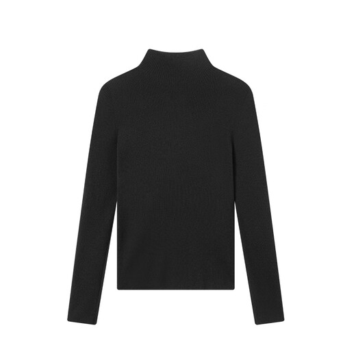 Made in Tokyo 100% wool sweater sweater women's turtleneck bottoming sweater 25 autumn and winter new style black M