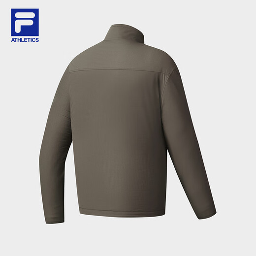 FILA official couple's style reversible jacket 2025 winter new fitness sports loose stand-up collar top Planet Cup Brown-BN S 165/88A/S