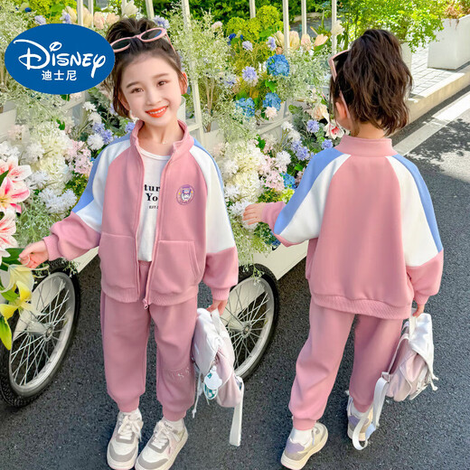 Disney Baby Girl Autumn Outfit Fashionable Children 2025 New Spring and Autumn Big Children's Kulomi Jacket Traje deportivo casual Conjunto de dos piezas Kulomi Kulomi Jacket + Pants 140 (Modelo mejorado) CM