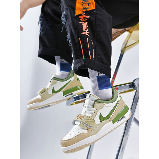 AJNIKERAIR NIKE Putian Pure Original aj312 men's shoes olive green white gray low top pure original basketball shoes Easter actual combat AJ312 olive green 35