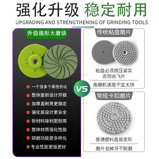 Integrated ceramic tile trimming piece chamfering grinding schist marble edge grinding stone edge polishing angle grinder fan-shaped 8cm integrated trimming piece 150 mesh / 2 pieces